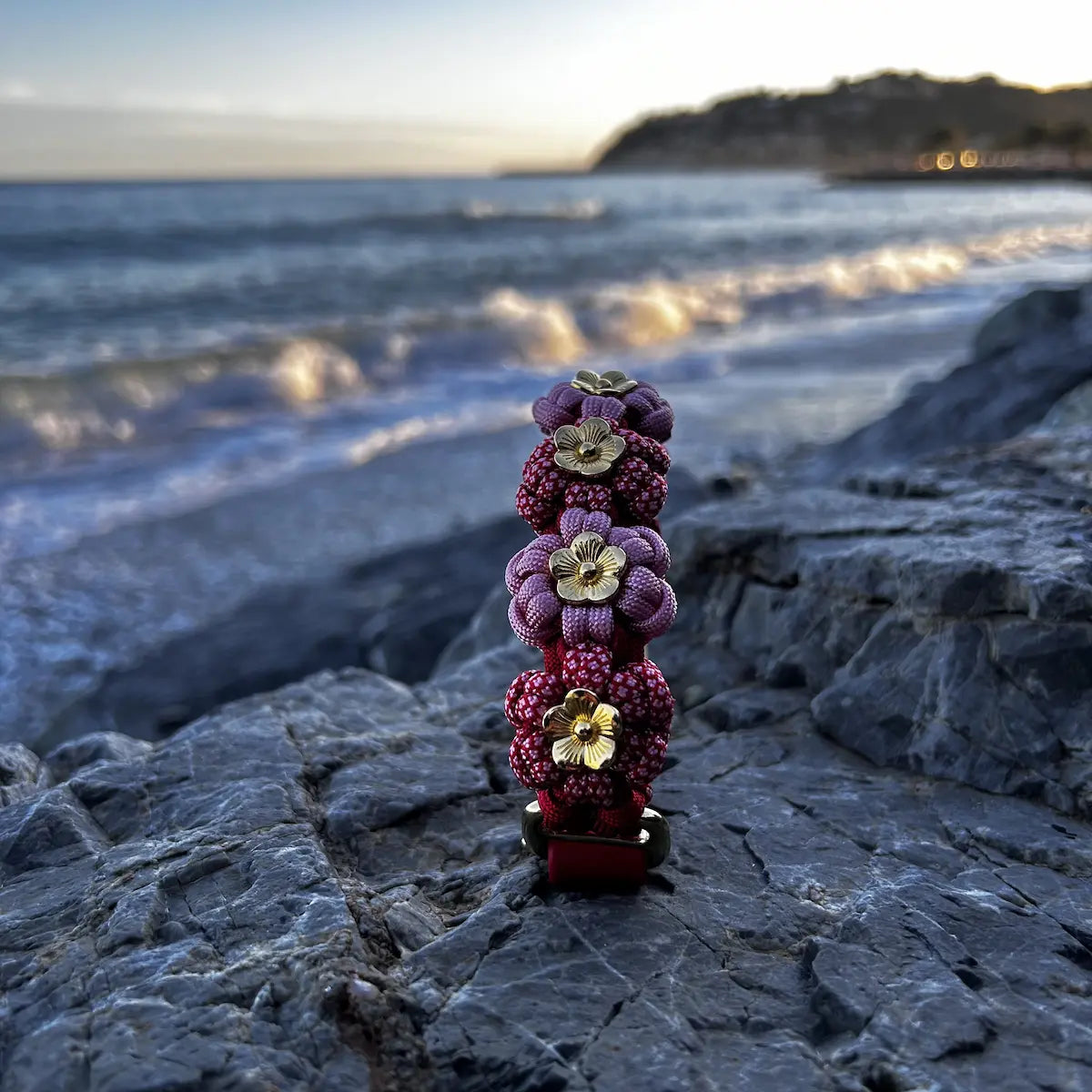 Collare in Biothane e Paracord - Blossom